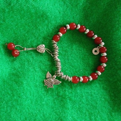 equilibrium angel Bracelet angels watching over me Charm red stones Bracelet.