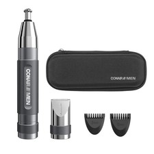 Conair Men Ear, Nose and Eyebrow Trimmer, Patented 360  Bevel Blade for No Pu...