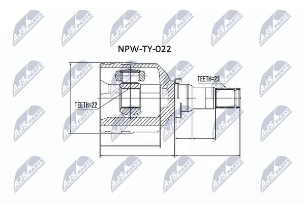Nty Gelenksatz Antriebswelle NPW-TY-022 FüR Corolla Avensis Toyota Liftback-image