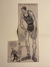 Clyde Lovellette Kansas Minneapolis 1953 Sporting News Basketball 6X12 Cartoon