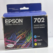 Epson 702 Color Ink 3 Pack Cyan Magenta Yellow Sealed Exp 06/2024