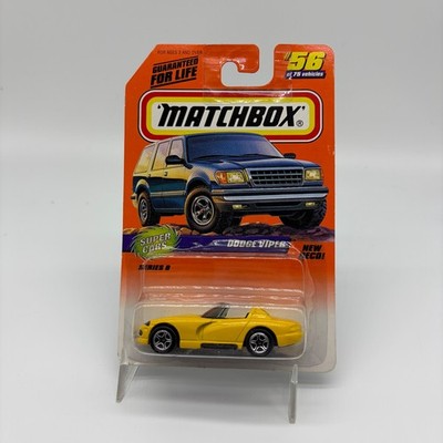 Matchbox 1998 Dodge Viper Yellow Series 8 Super Cars Diecast Toy