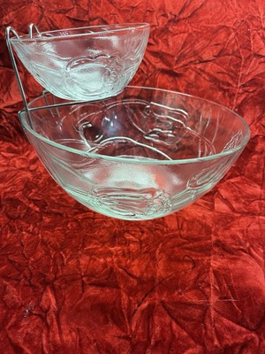 Bali Tulip Chip And Dip Set With Metal Bracket~ Nice