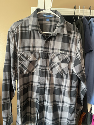 Port Authority Men s Large Long Sleeve Button Down Shirt Embroidered  Pops  