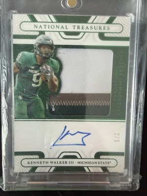 2022 Panini National Treasures KENNETH WALKER III #SS-KWA EX