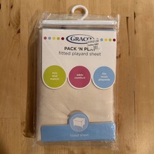 Graco Pack' N 'Play Fitted Playard Sheet 39 X 27 Inches Beige nwt