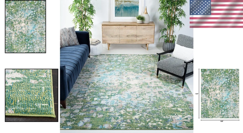 Madison Collection Boho Abstract Rug - Easy Care, Non-Slip - Image 2 of 4