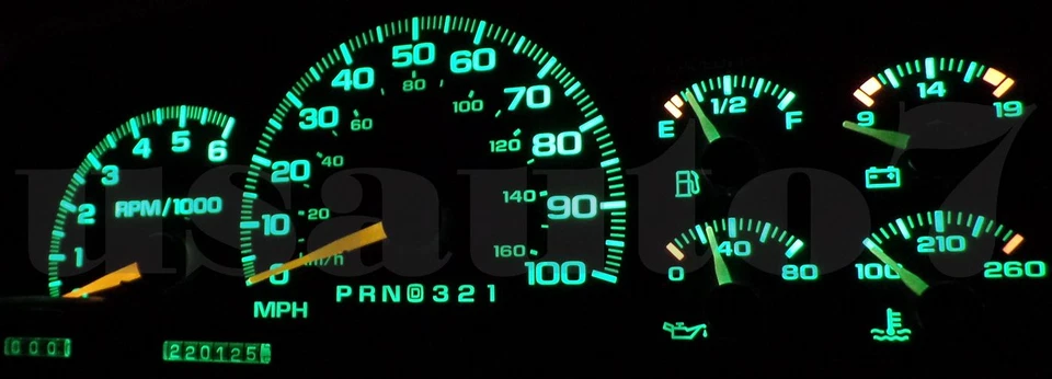Dash Cluster Gauges Green LEDs LIGHTS KIT Fits 95-98 Chevy Suburban 1500 C/K1500 Foto 4 de 4