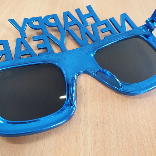 PLATA Feliz Año Nuevo Diamante Fiesta Gafas de Sol - Fiesta Moda Año Nuevo Nochevieja 20 - Imagen 18 de 24
