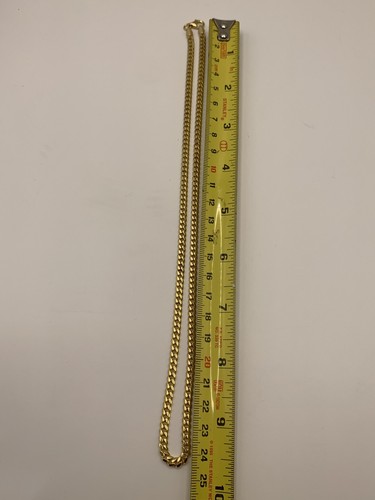 Brand New Unworn Boxed 9ct Yellow Gold Plated Unisex Cuban Chain 24 Inch - Picture 15 of 15