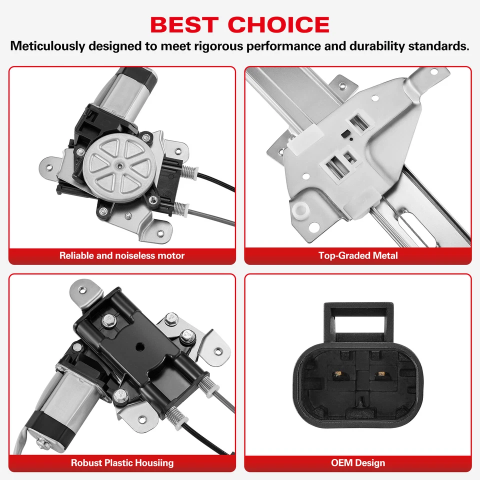 Front Driver Side Power Window Regulator W/Motor For Buick Century Olds Intrigue Foto 2 de 4