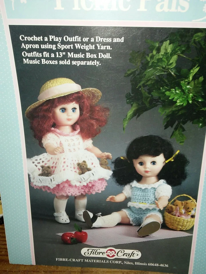 Picnic Pals Crochet Pattern For 13" Music Box Doll - Image 2 of 3