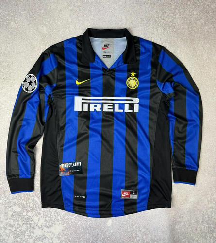 Ronaldo 9 Inter Milan 1998-1999 all Siz Home Jersey Football Vintage Shirt Retro - Picture 3 of 7