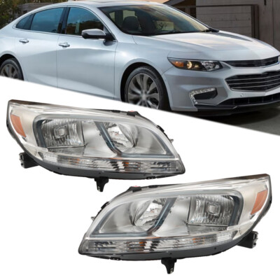 1Pair Headlights Assembly For 2013-2015 Chevy Malibu LS/2016