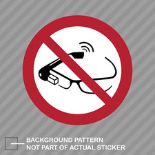 P044 Use Of Smart Glasses Prohibited Sticker Decal Vinyl iso 7010 iso 3864