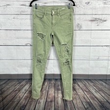American Eagle Jeans Womens 6 Green Next Level Stretch Jegging Midrise