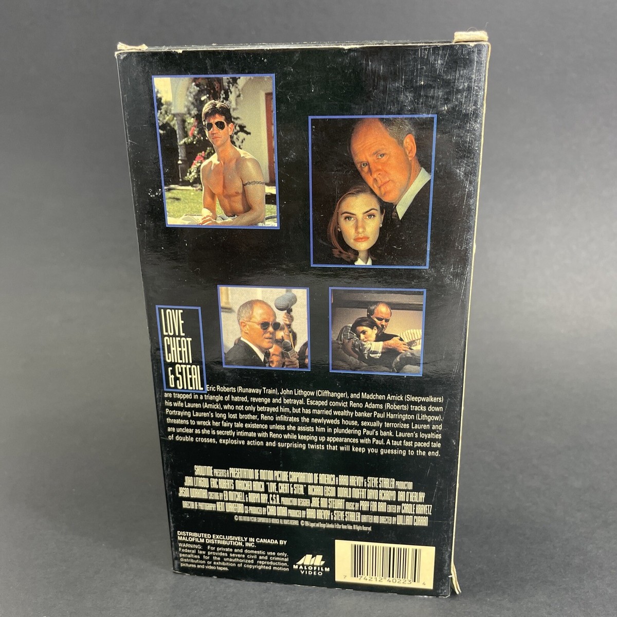 Love Cheat & Steal (VHS, 1993) Thriller, John Lithgow Eric Roberts