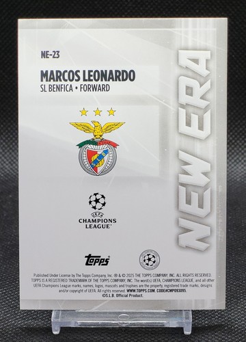 2024-25 Topps UEFA New Era Marcos Leonardo #NE-23 SL Benfica - Picture 2 of 2