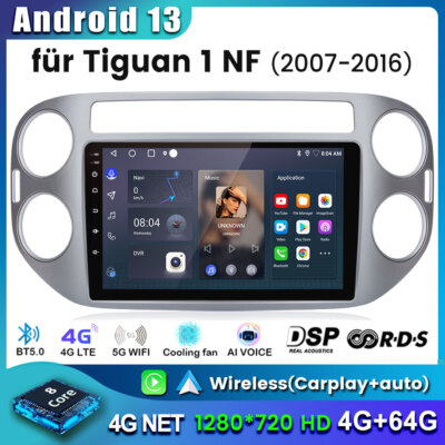 Für VW Tiguan 5N 2007-2016 Android13 Autoradio 4+64G GPS Navi 8Kern WIFI RDS DAB
