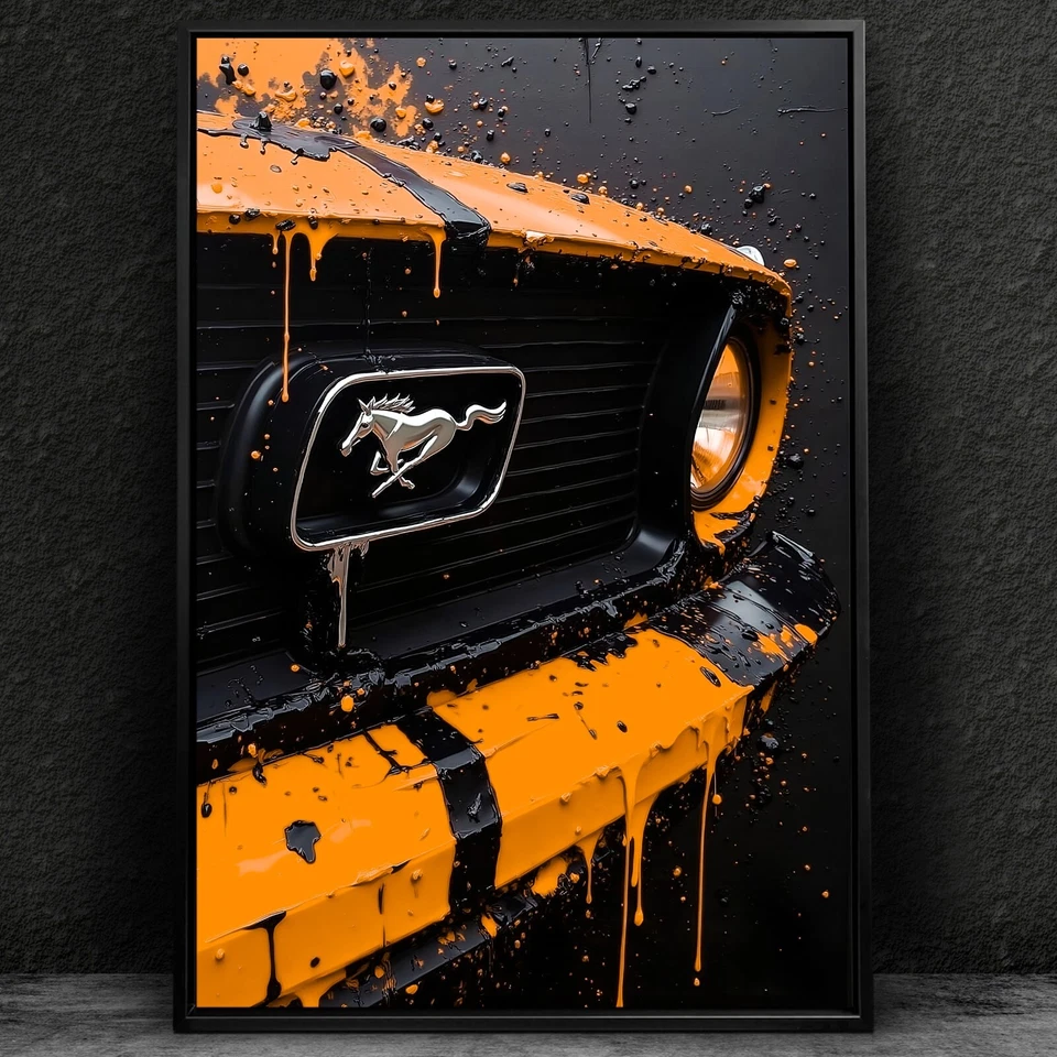 ✅ Wandbild, FORD MUSTANG - Abstrakt Auto, Acrylglas, Leinwand, Poster Bilder - Bild 1 von 4