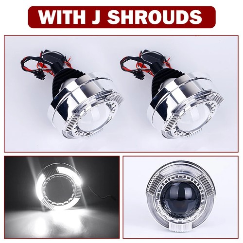 3.0 Inch Bi Led Projector Lens Halo Lights Car Headlights High Low Beam Lamps - Picture 35 of 35