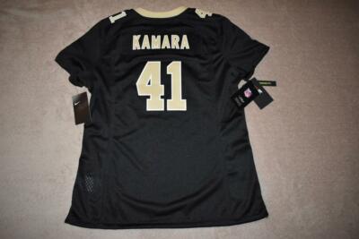 Nike New Orleans Saints Alvin Kamara #41 Women's Home Game Jersey Black NWT 