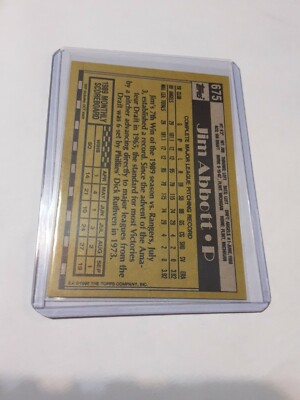 1990 topps baseball card, Jim Abbott ,card #675, multiple errors