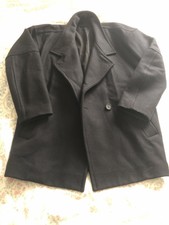 All Saints Meade Wool Blend Black Thick Winter Coat Jacket 4
