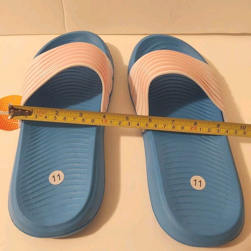 Sandali donna Sole Selection rosa righe/blu slide taglia 11 nuovi con etichetta - Foto 11 di 11