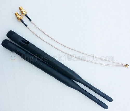 2.4GHz/5G 6dBi omni wifi Antenna RP-SMA male + Pigtail for Wlan Mini Pc U.FL/IPX - Picture 2 of 6