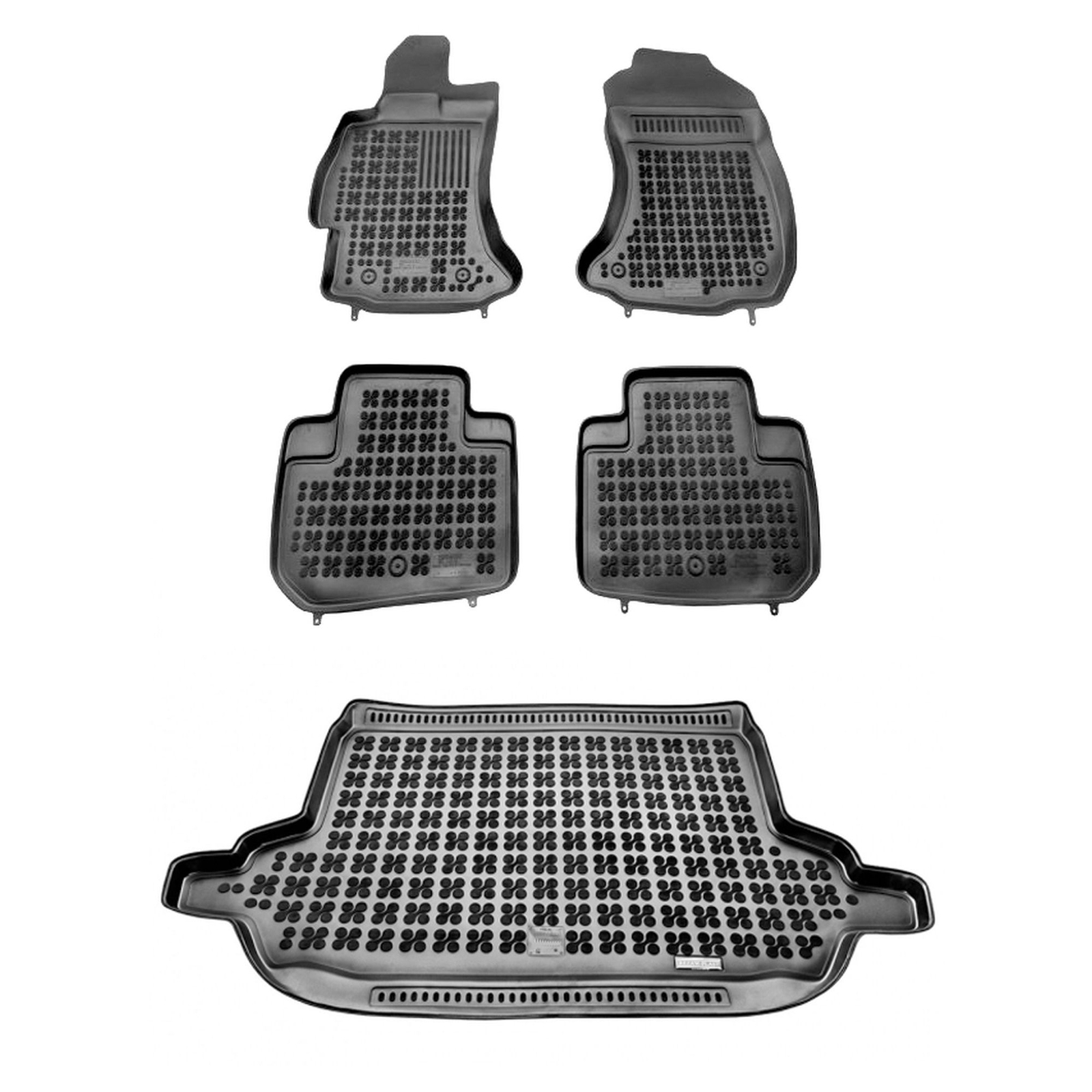 Tapis de sol Subaru Forester IV (2012-2018) en moquette noire sur mesure