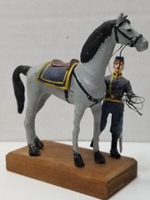 Civil War Confederate Calvary Officer Mounted Horse Lead Soldier Figure
