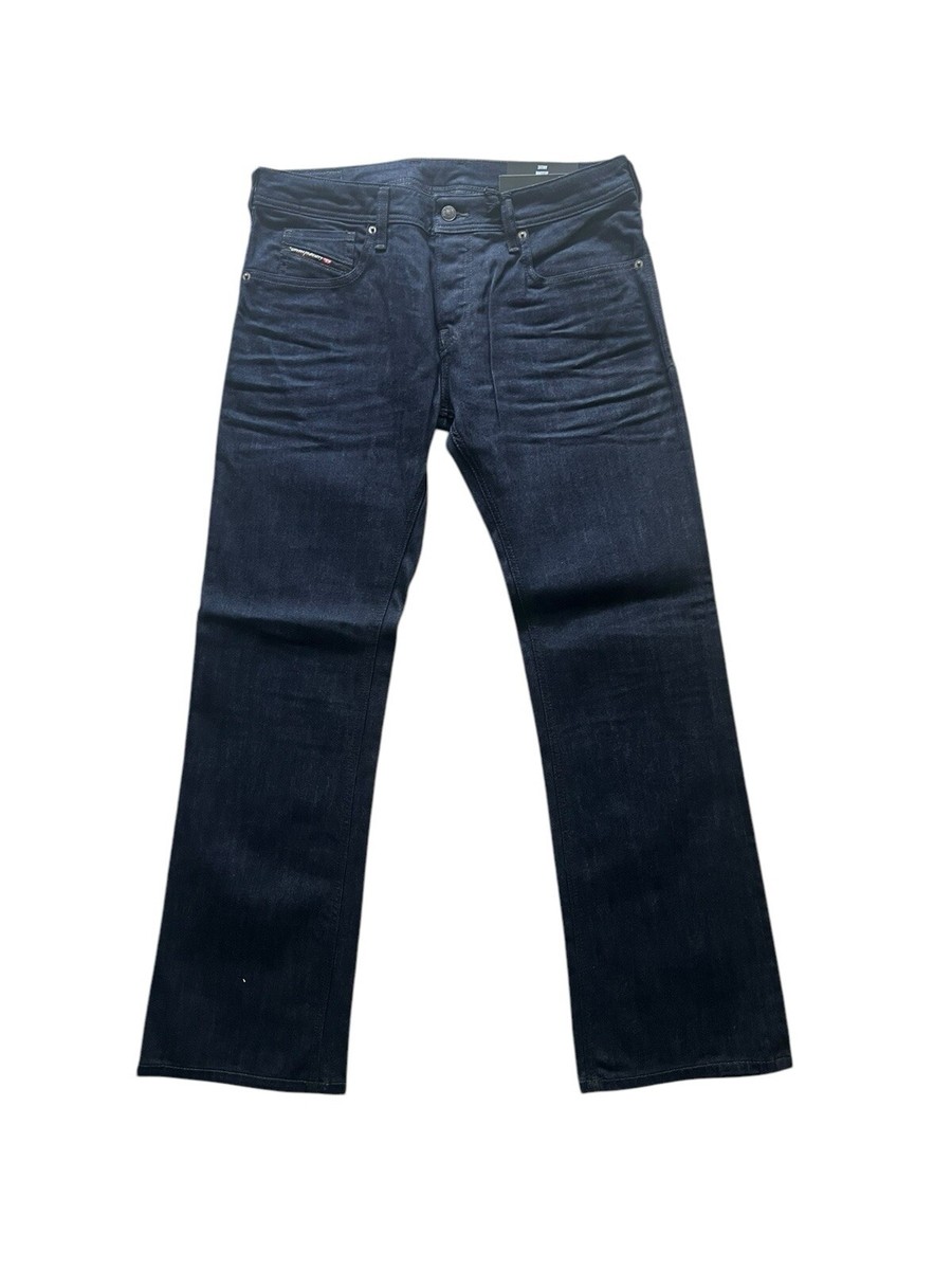 Diesel Mens Zatiny Bootcut Jeans RB060 Dark Blue $195 Size 36/30