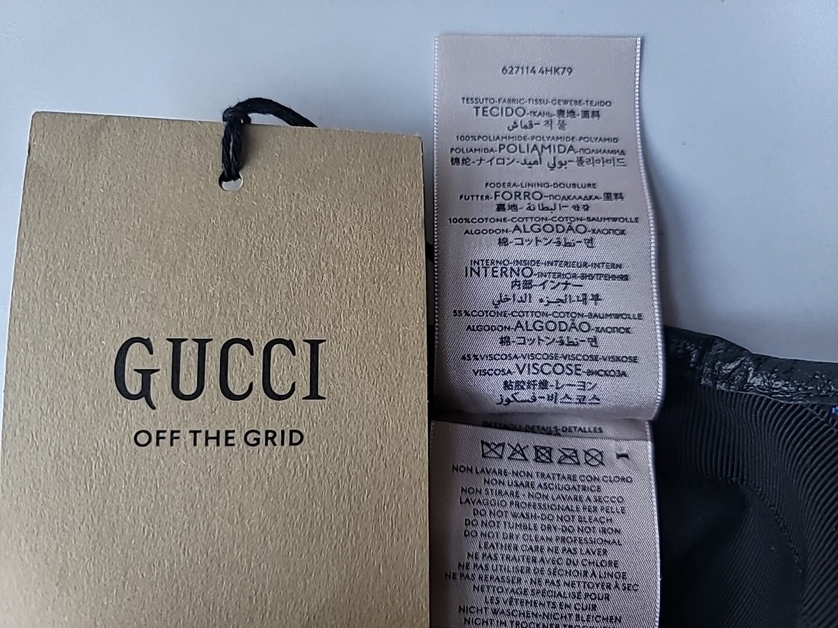 Gucci Blue Black Hat Baseball Cap S 57cm Off The Grid Unisex
