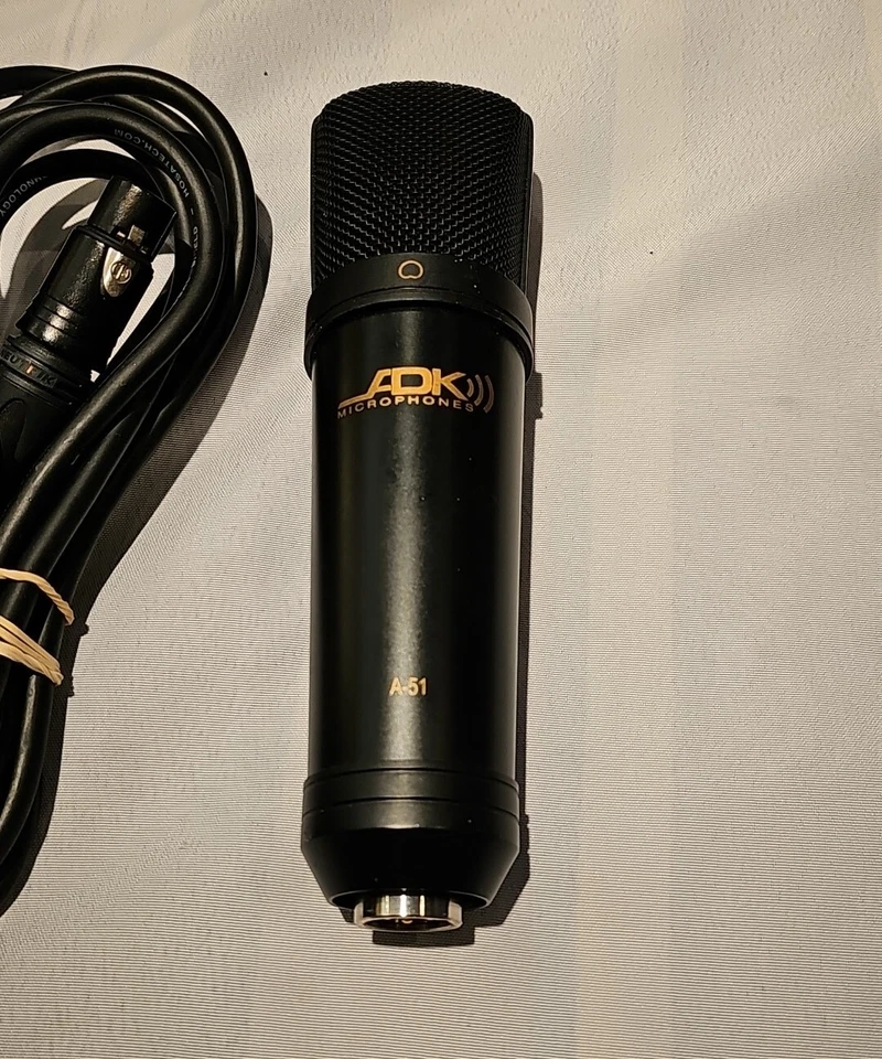 ADK A-51 (type IV, class A, solid state) - black condenser microphone + cable.. - Image 2 of 4