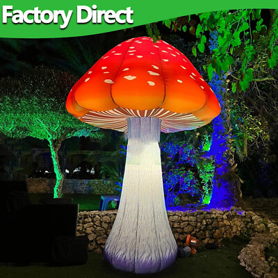 #ad #ad Free Standing Giant LED Inflatable Mushroom Straight Crooked Plant Model Party $563.06