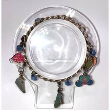 Disney Cinderella Silver-Tone Charm 6 3/8" Bracelet 