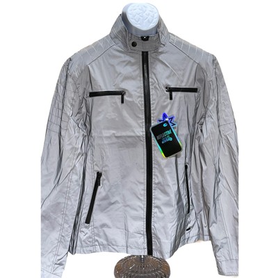 fried denim leather jacket