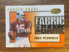 2000 Leaf Certified Jake Plummer #247/750 Fabric of the Game Arizona Cardinals