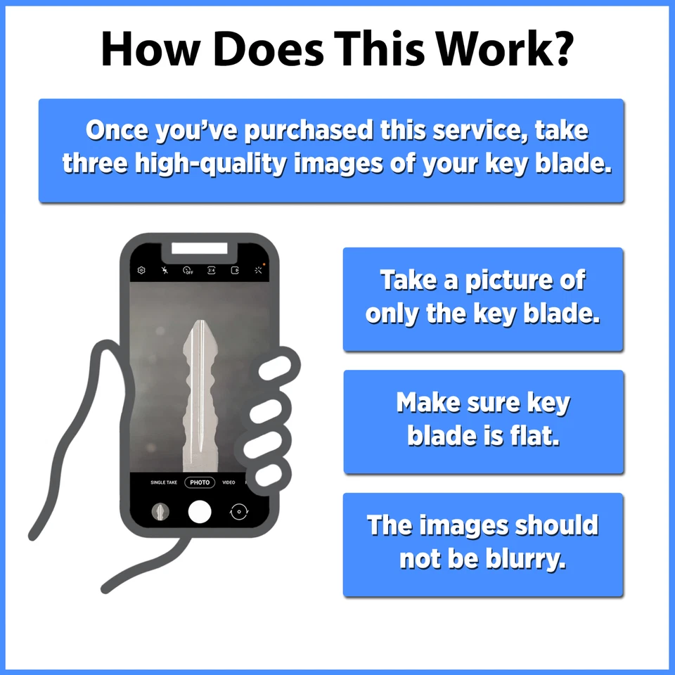 Key Cut by Photo Service for Replacement Honda Accord Car Key Combo KR55WK49308 - Image 3 of 4