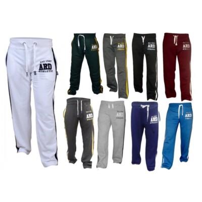 Mens Fleece Joggers Trousers Cotton Track Suit Bottom Jogging Boxing MMA Pants