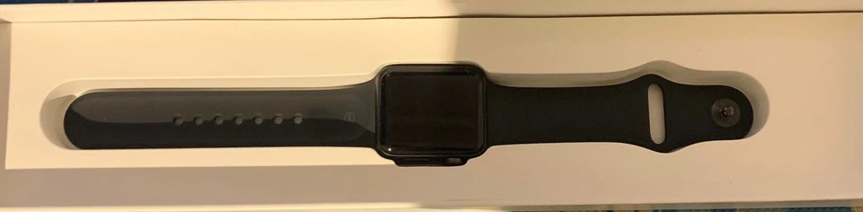 Apple Watch Series 3 38mm Space Gray Aluminum Case - Black Sport Band - Image 2 of 2