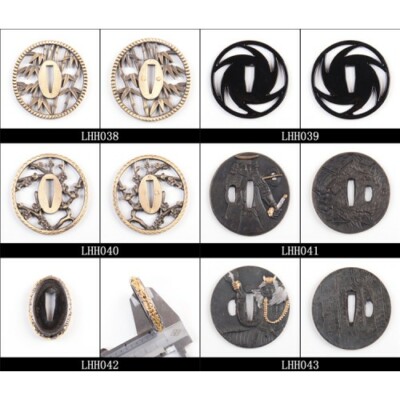 zinc alloy tsuba hand guard plate for Japanese samurai swords