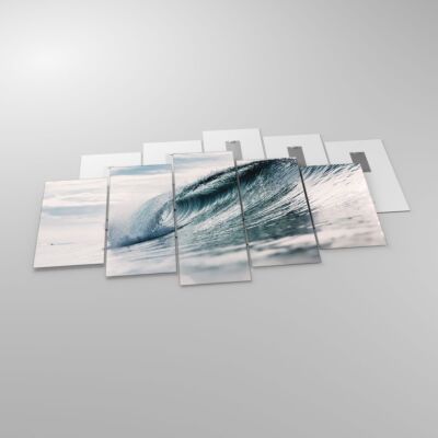 Lot De 2 Tableaux Décoratifs Avec Relief - Thème Loup, Style Impressionnisme