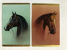 Horse Portrait Horses Artwork Vintage Rare Retro Old Estate Playing SWAP CARDS