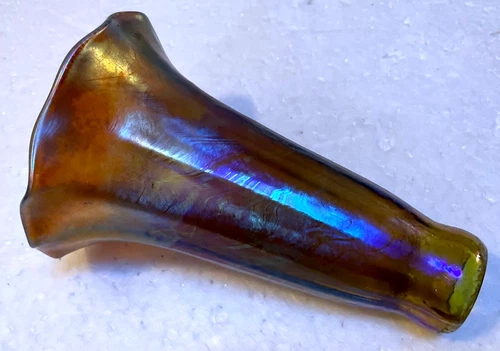 ANTIQUE TIFFANY STUDIOS FAVRILE LCT SIGNED LILY LAMP SHADE AURENE IRIDESCENT #3