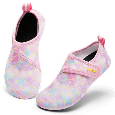 Racqua Kids Water Shoes Girls Beach Swim Surf 12-13 Little Kid, Pink Mermaid