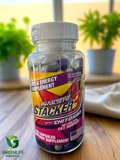 Stacker two Dietary Suppl "Fat Burner Weight Loss & Energy Booster"  100 Capsule
