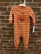 NWT CARTER'S JUST ONE YOU BABY HALLOWEEN PUMPKIN SLEEP N PLAY 1 PIECE 6 MONTHS