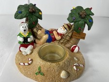 Yankee Candle Beach Friends Hammock Santa & Polar Bear Tealight Holder 1208114